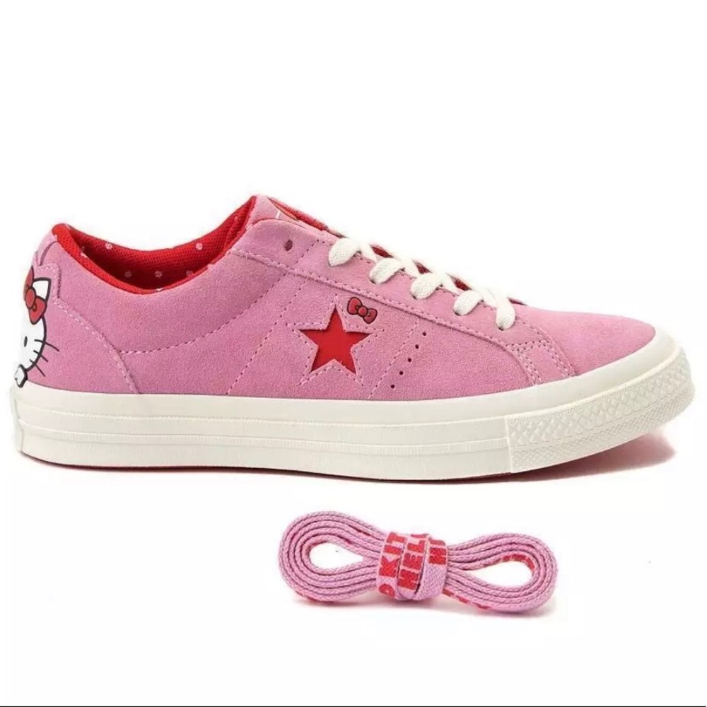 NWOB CONVERSE X HELLO KITTY 1 STAR SUEDE WOMEN SIZE 11 - Picture 7 of 8
